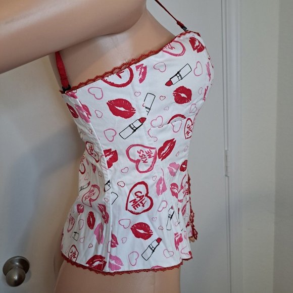 Dead Threads Date Night Flirty Blouse Valentines Womens Top Size M - Picture 2 of 16